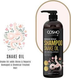 Cosmo Damage Repair Snake Oil Shampoo 1000ml, 33.8 fl.oz, For Men & Women